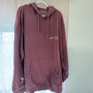 XPLR: Season 1. Sam and Colby. maroon hoodie
